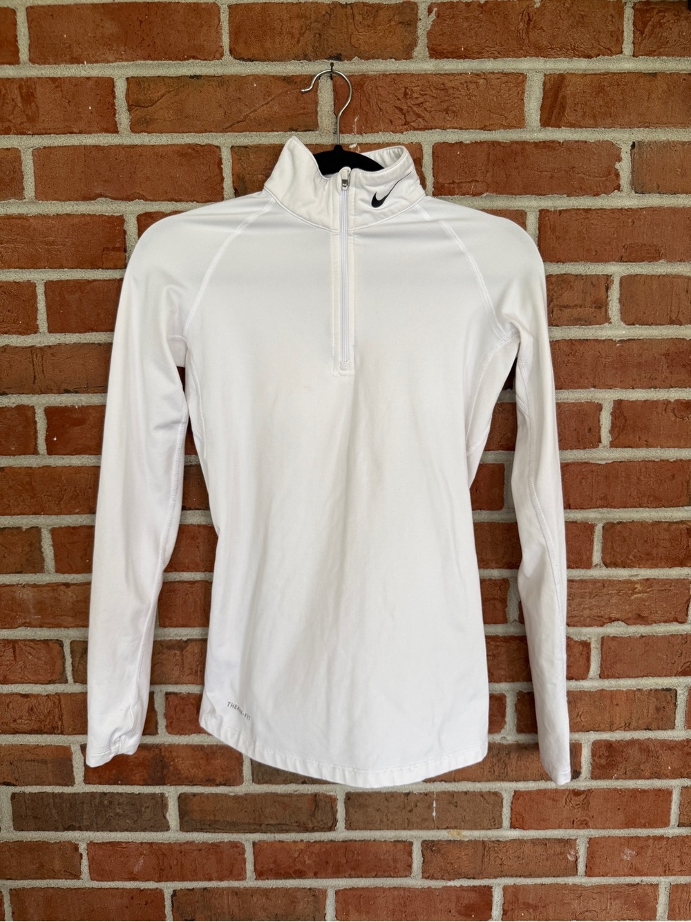 Nike Women’s White Long-Sleeve -  Light Weight, Half Zip